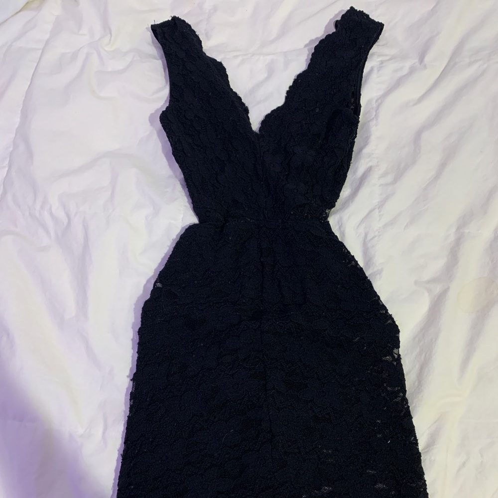 Tight black dress
